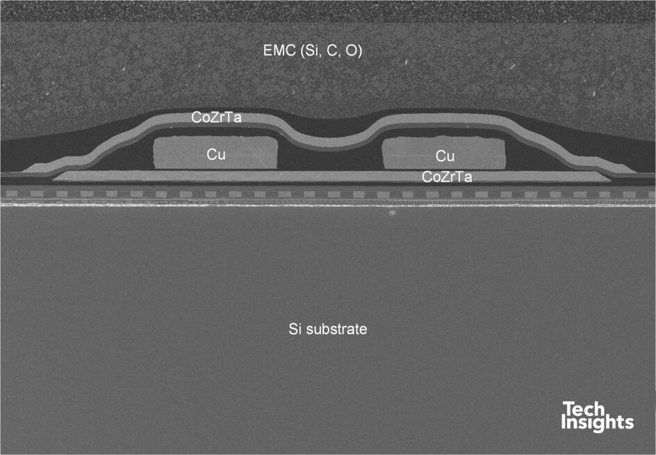 Figure 3 SEM cross-section of APL1028 die 